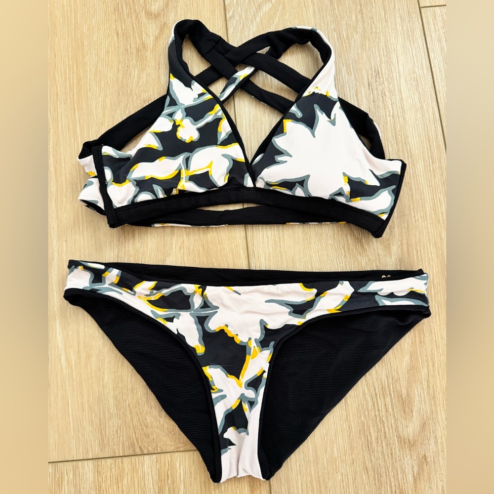 Maaji Nightfall dazzling Bikini Set size M reversible black